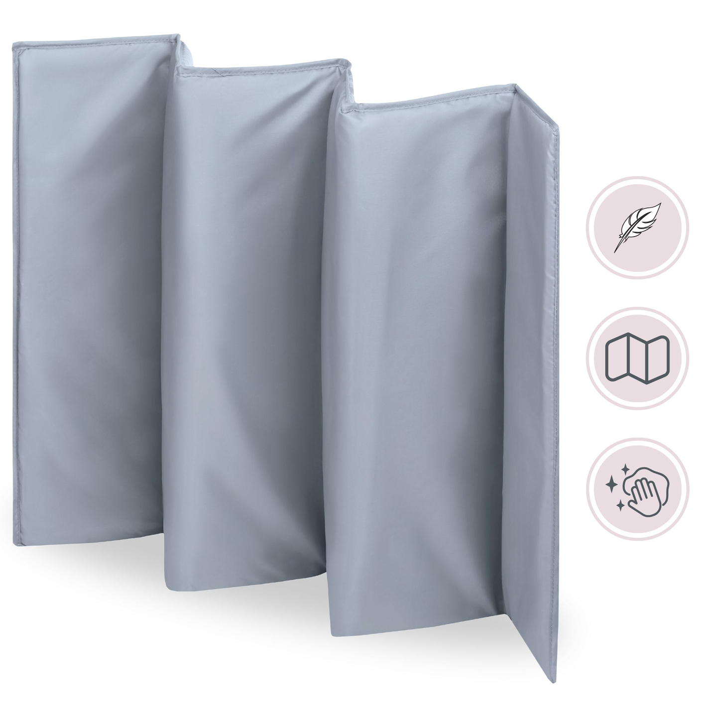 Berço de viagem / cercadinho de 2 níveis com trocador, teto e colchão Happy Traveller BASIC PLUS - cinza