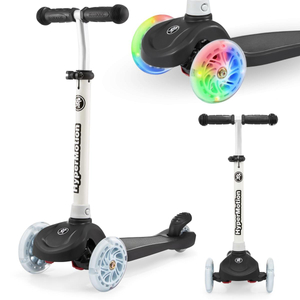 Scooter de equilíbrio de três rodas TRINGO, 3-8 anos - preto + rodas LED brilhantes