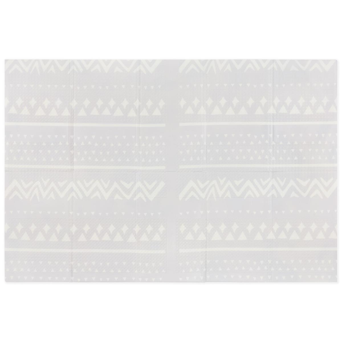 Tapete de espuma dobrável de dupla face 180 x 120 x 1cm - Exotic Elephants/Delicate Grey