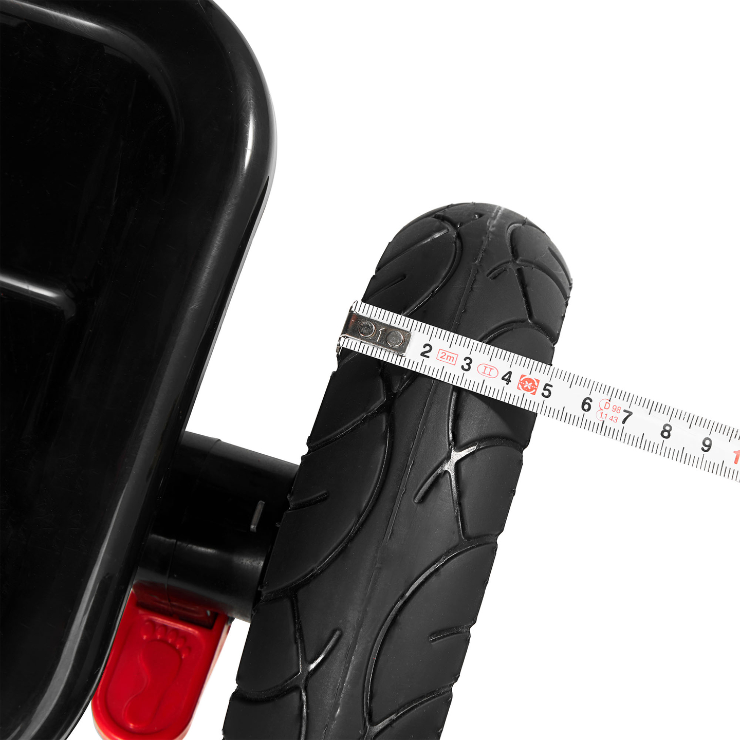 Triciclo para crianças de 1 a 4 anos - TOBI FREY - cor cinza - giratório - rodas infláveis + empurrador