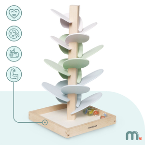 Culódromo de madeira - árvore sonora com bolas