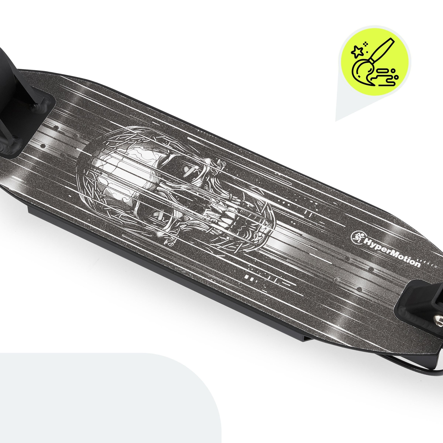 Trotinete de duas rodas para jovens adultos - com amortecedor - HyperMotion Skyline - preto, alumínio - 100kg