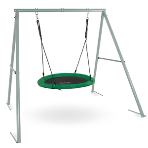 Balanço de jardim tipo ninho de cegonha com moldura e cordas