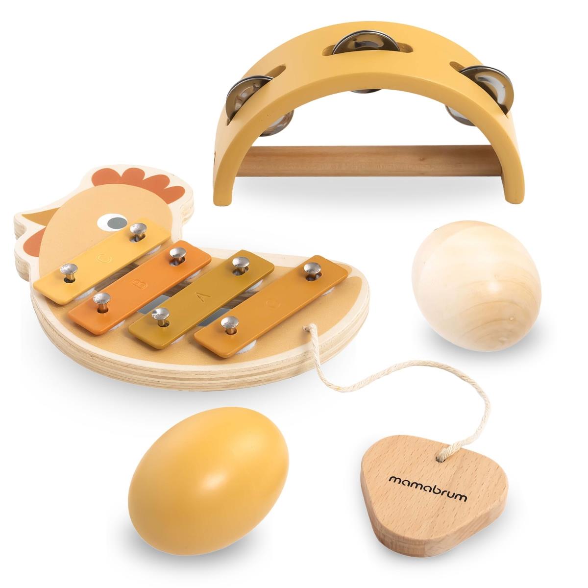 Conjunto de instrumentos com motivo de galinha