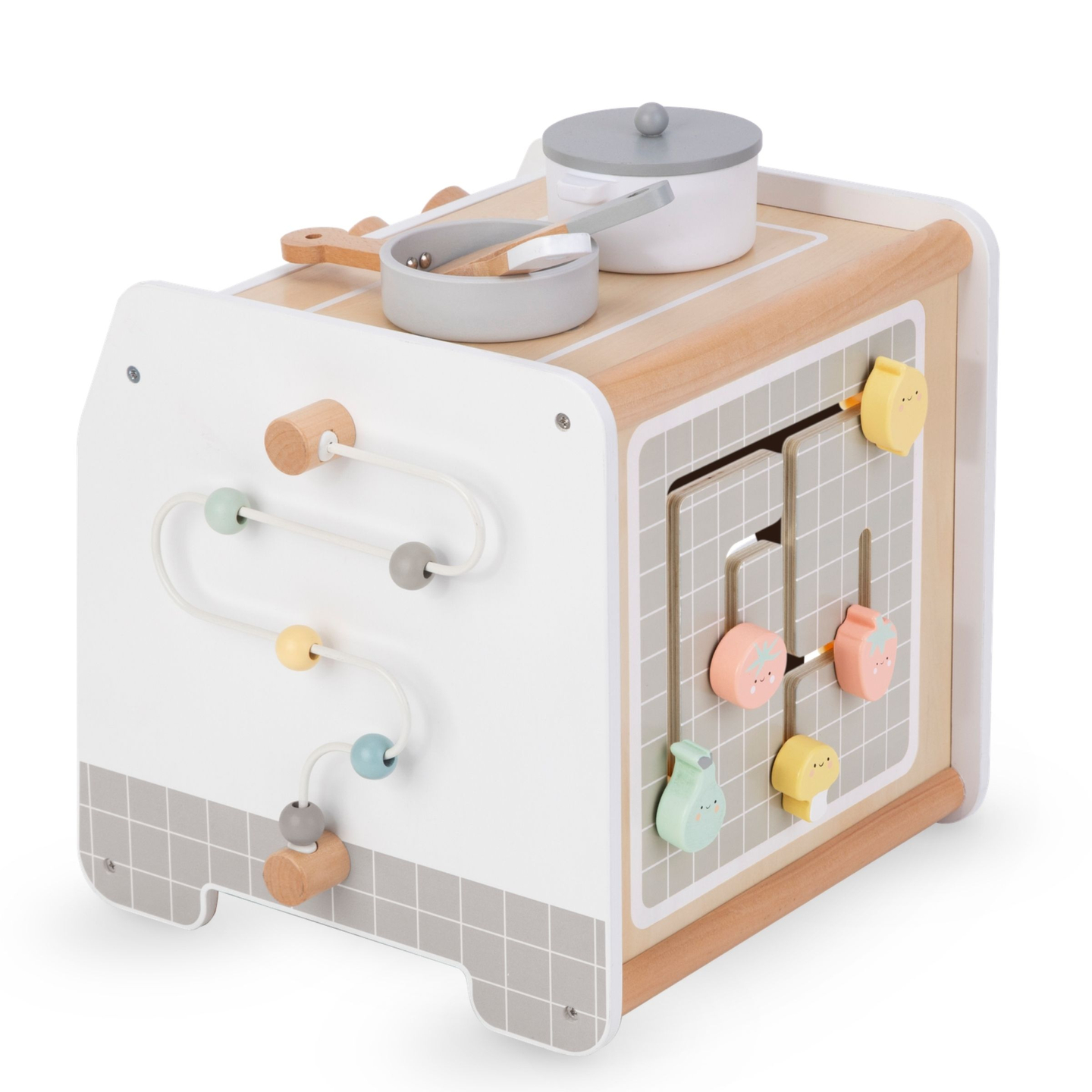 Cozinha de madeira - cubo educativo