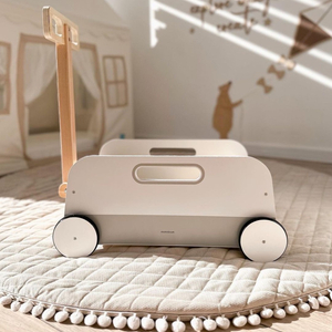 Carrinho de brinquedo de madeira - reboque para puxar