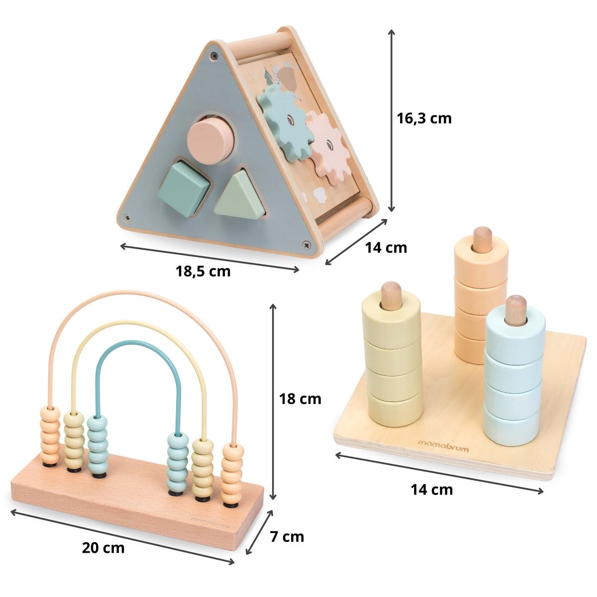 Conjunto de brinquedos Montessori para crianças de 2-3 anos