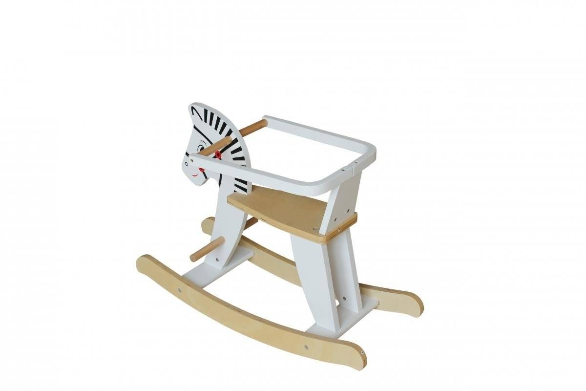 Cavalinho de balanço de madeira com grades K11