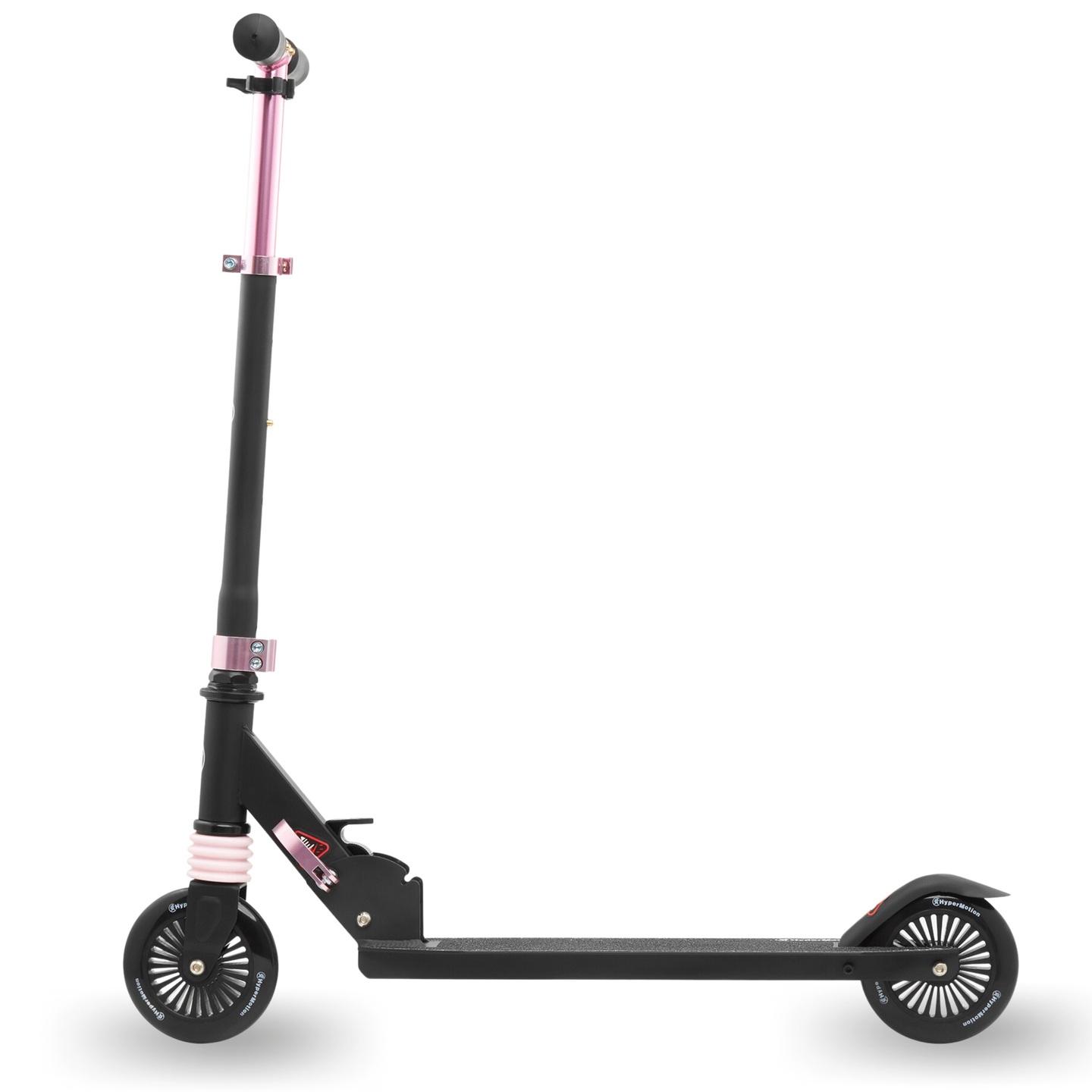 Scooter de duas rodas com amortecedor WALLY 4-9 anos da HyperMotion, preto e rosa