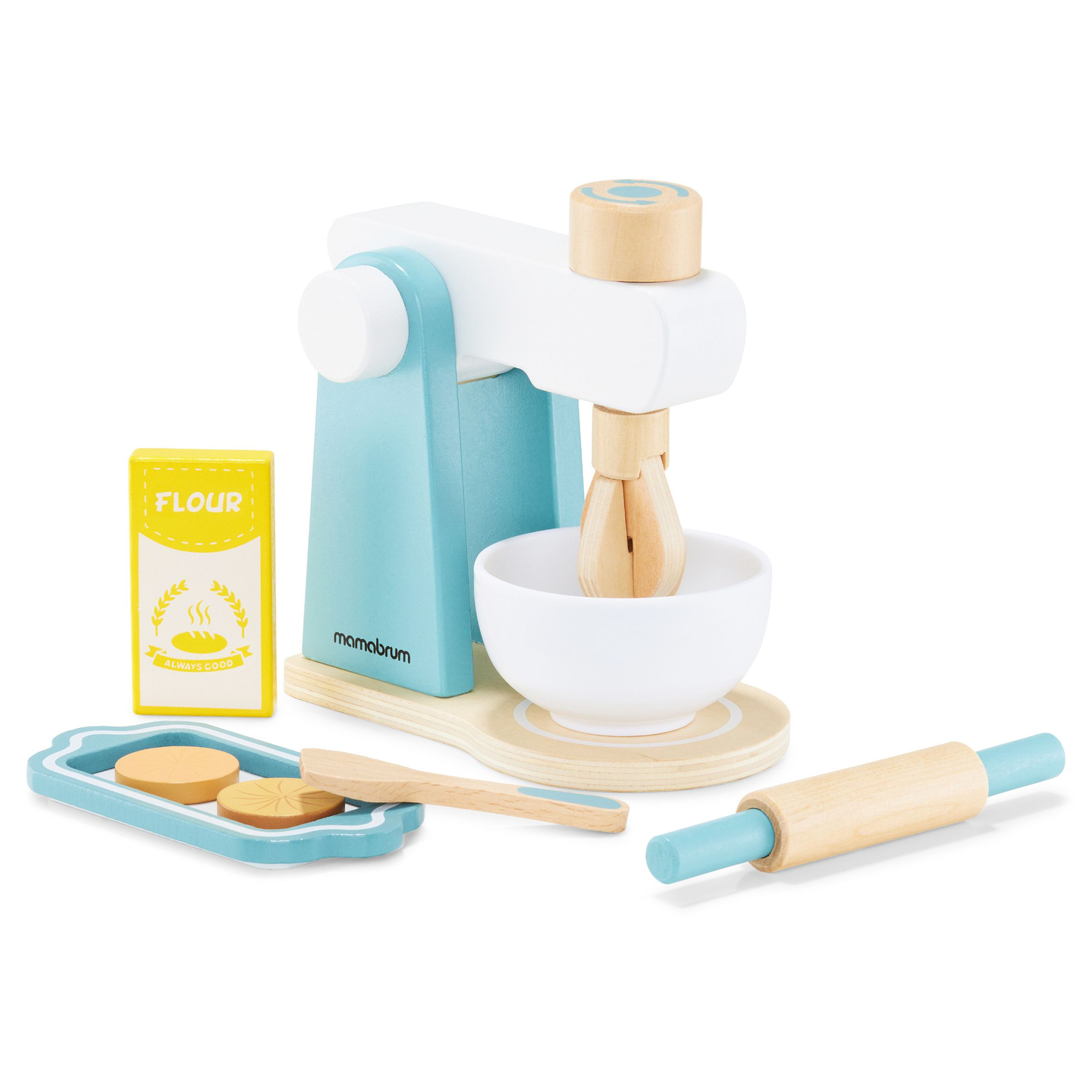 Misturador de madeira com acessórios