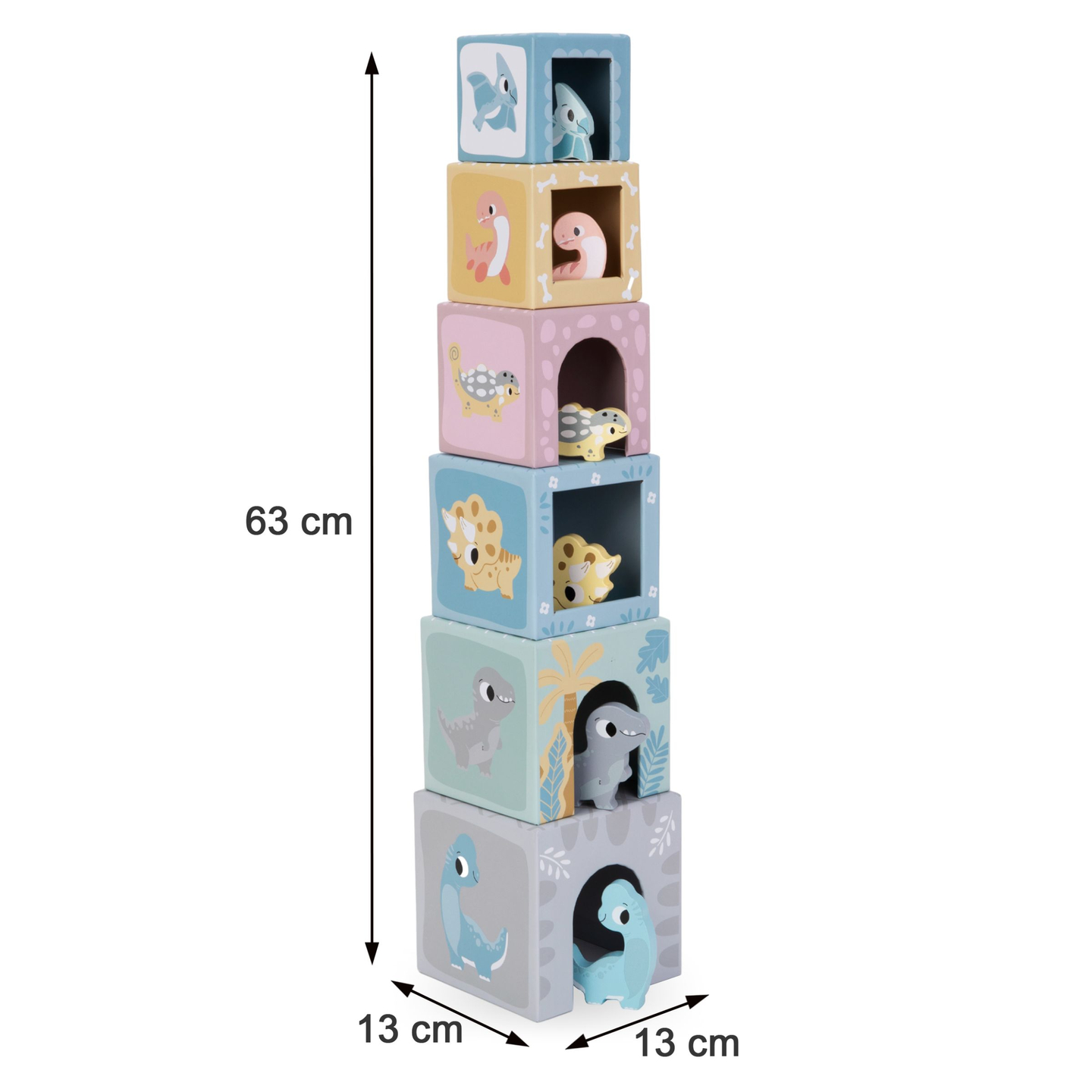 Torre - classificador com figuras de dinossauros