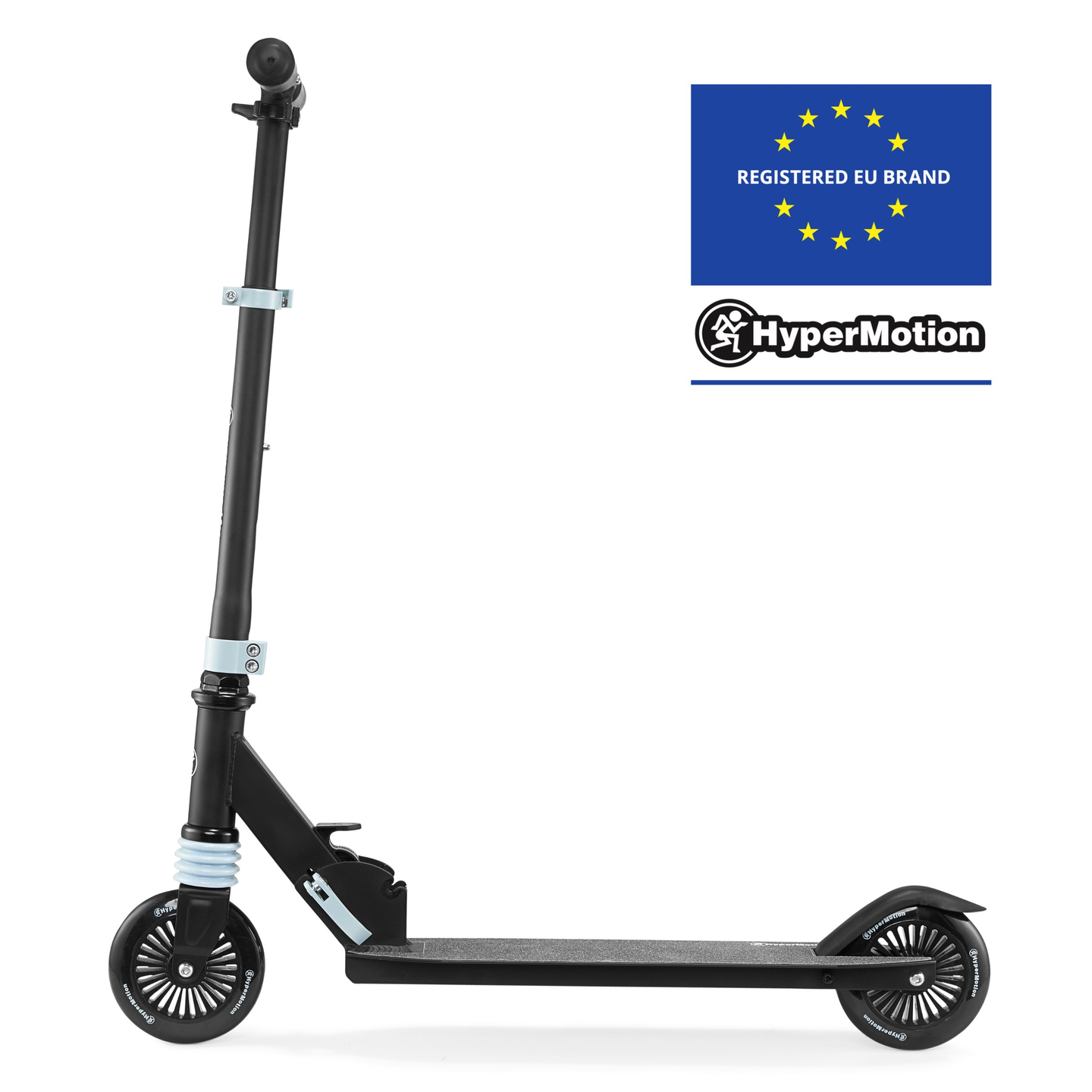 Scooter de duas rodas com amortecedor WALLY 4-9 anos da HyperMotion, preto e verde