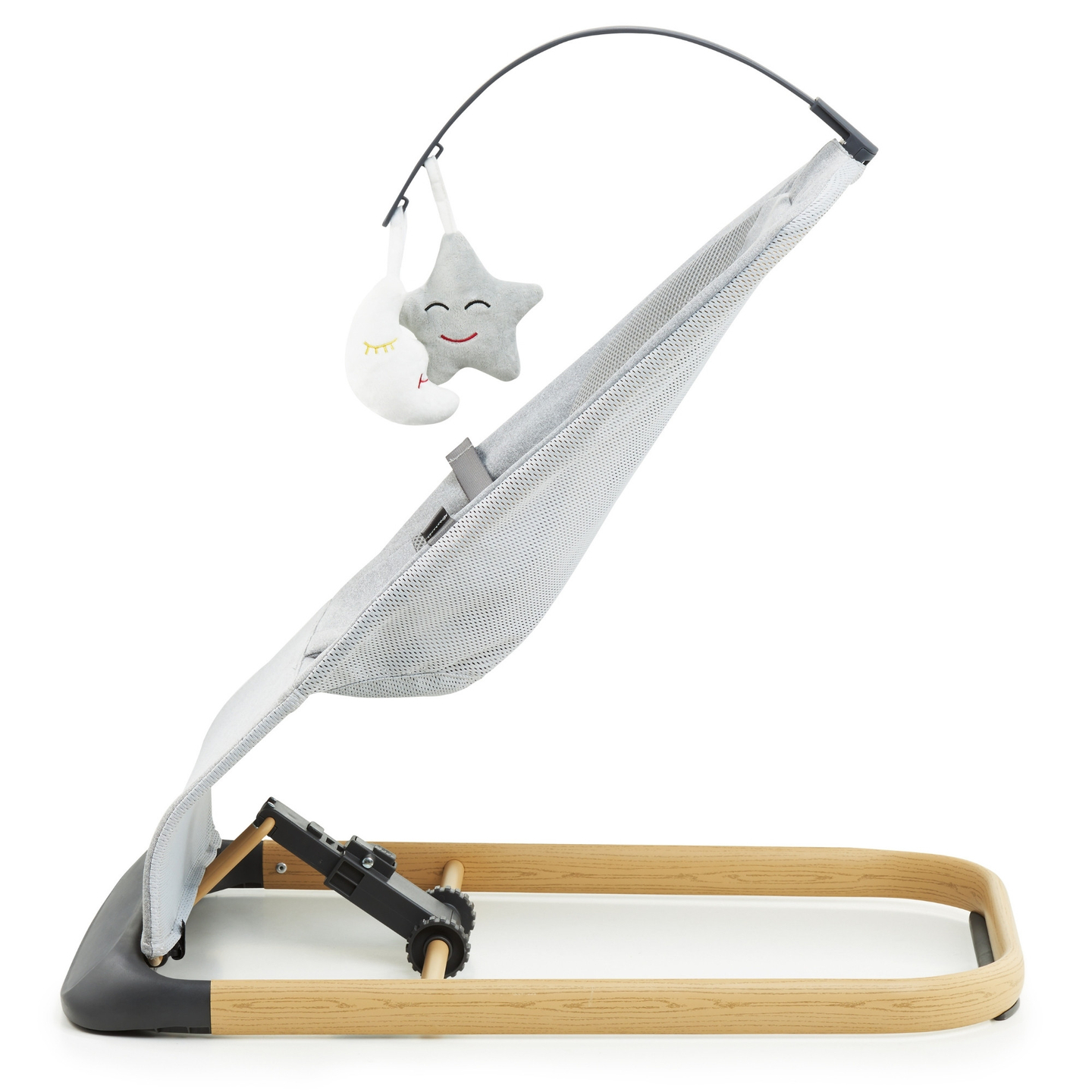 Cadeira de balanço 2 em 1 com inserção Moby-System LILY – cinza