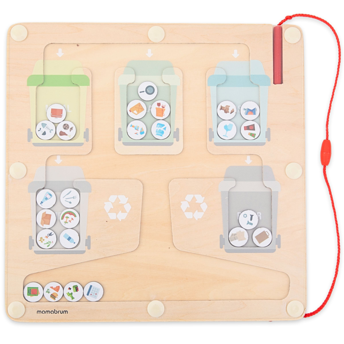 Reciclagem de quebra-cabeça magnético