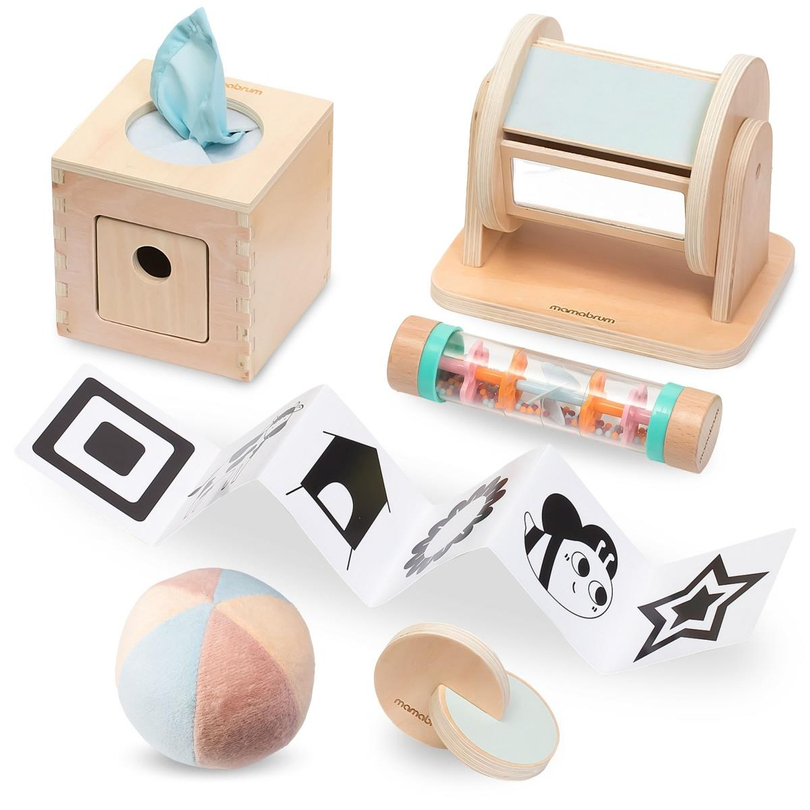 Conjunto de brinquedos Montessori para bebé 0-6 meses