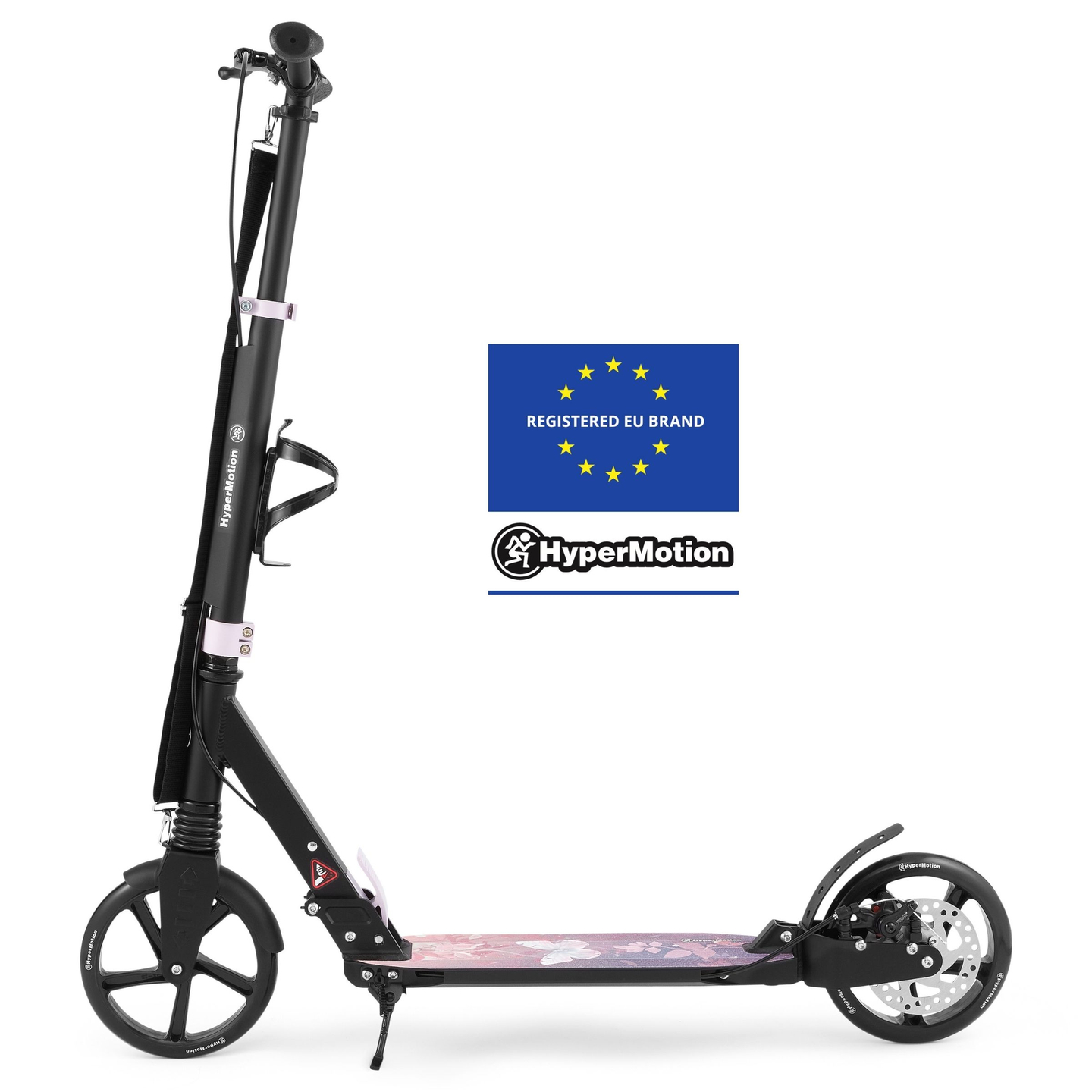 Trotinete de duas rodas para jovens adultos - com amortecedor - HyperMotion Skyline - cor-de-rosa, alumínio - 100kg