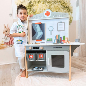 Consultório médico de madeira XXL - conjunto médico com acessórios