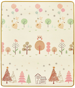 Tapete de espuma XXL dupla face - rolo de 2 CM (floresta e ziguezagues)