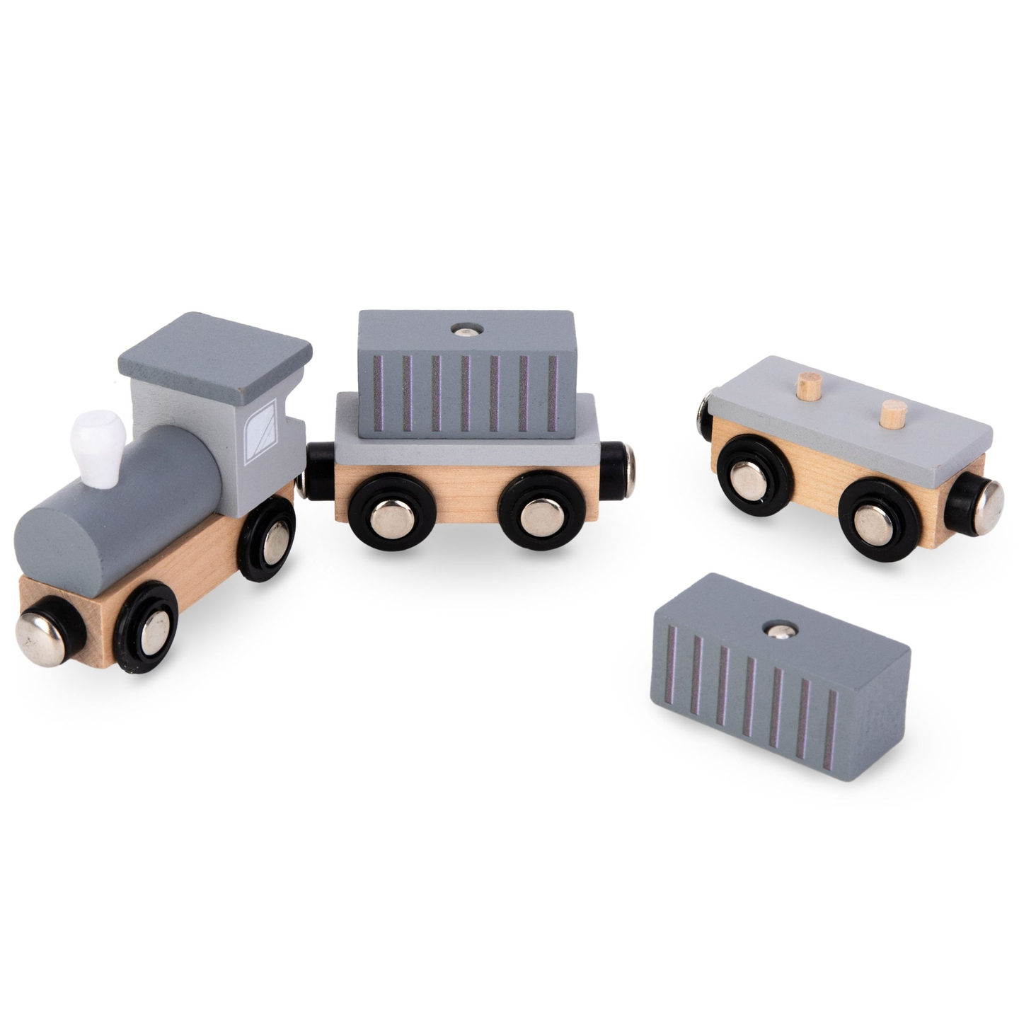 Guindaste portuário móvel com guincho magnético e acessórios - conjunto de madeira