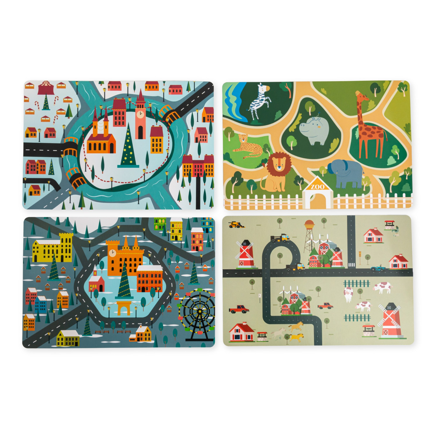 Tábua Montessori de madeira 2 em 1 Cockpit para o Pequeno Motorista e Piloto – volante, câmbio, mapas de viagem, radar