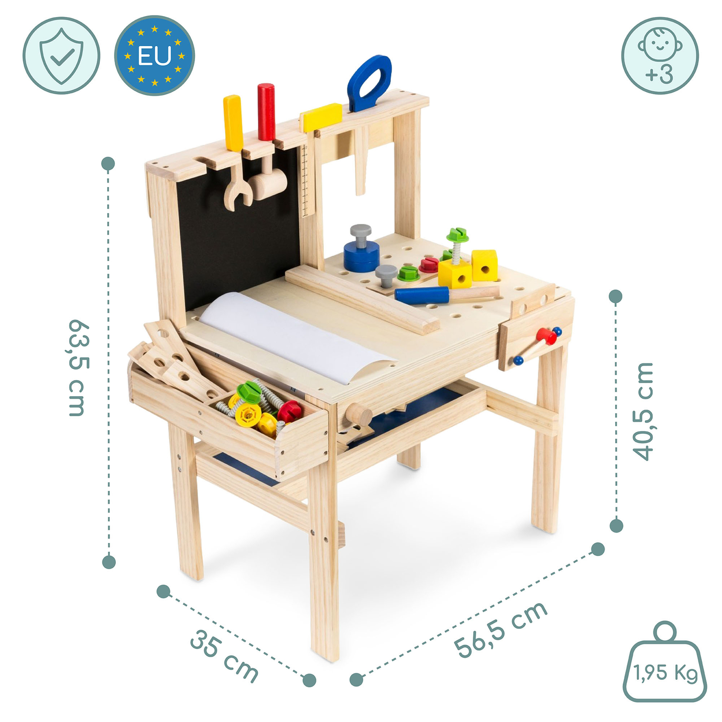 Kit DIY de madeira XXL - 75 elementos