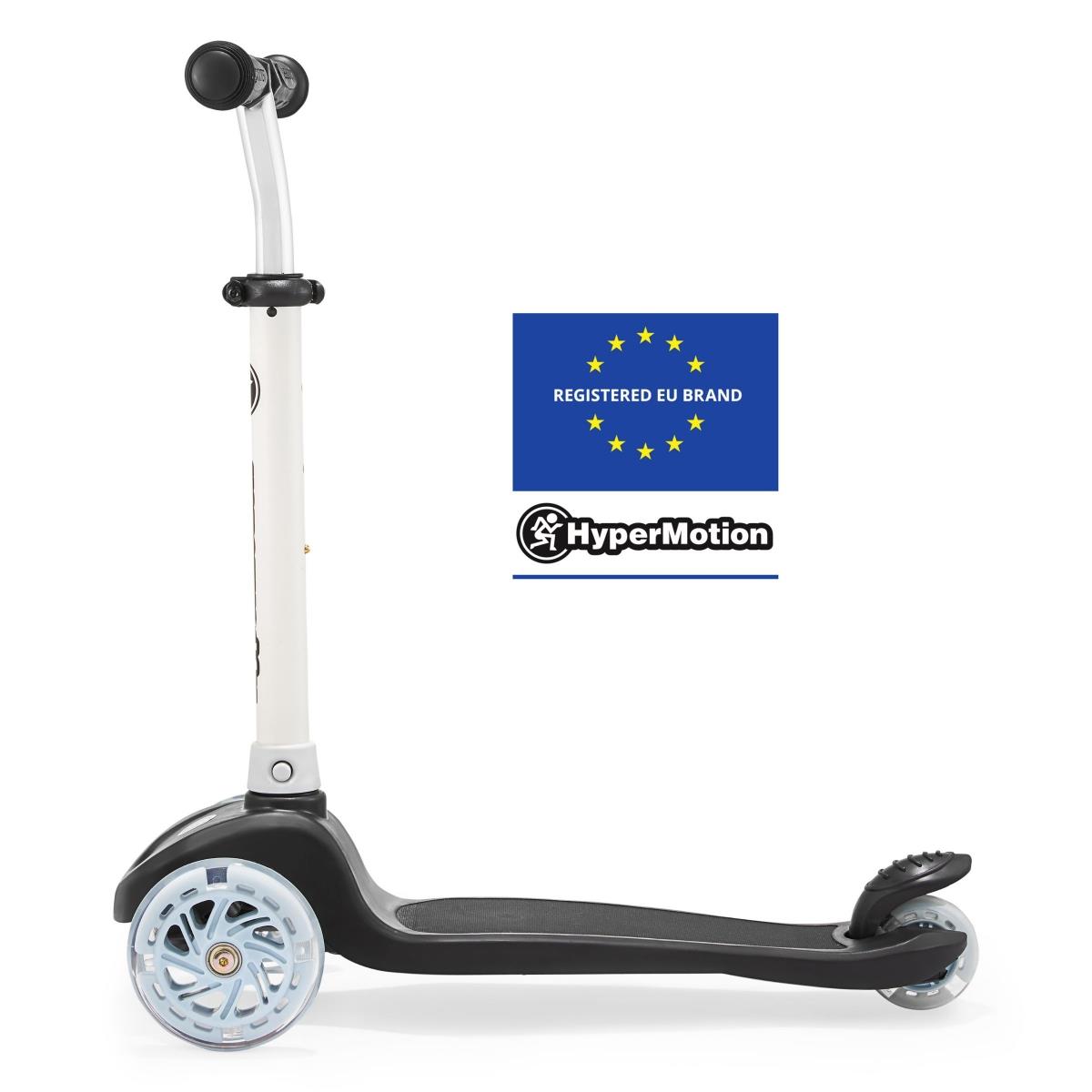 Scooter de equilíbrio de três rodas TRINGO, 3-8 anos - preto + rodas LED brilhantes