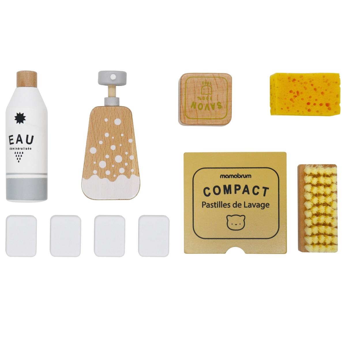 Conjunto de limpeza em madeira para crianças - 10 artigos