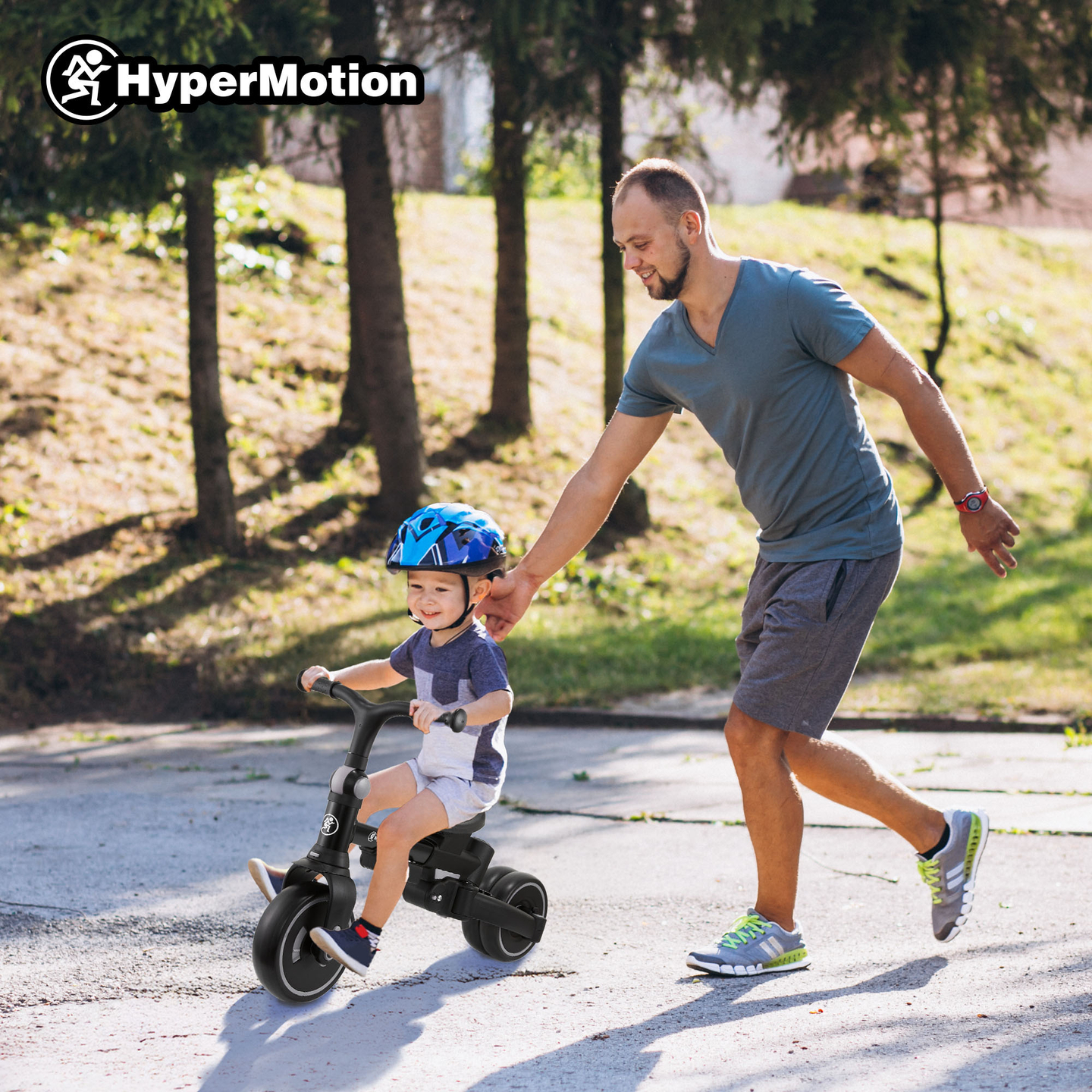 Triciclo multifunções 8em1 TOBI FOREST - cinzento