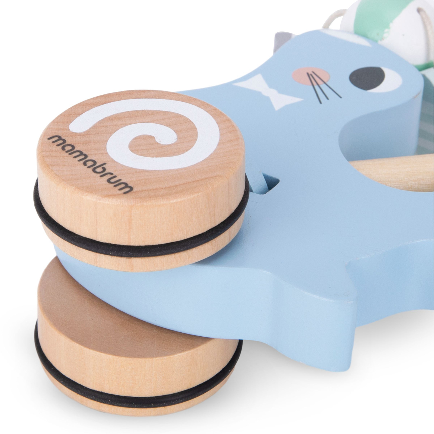 Selo de madeira com bastão para empurrar - empurrador