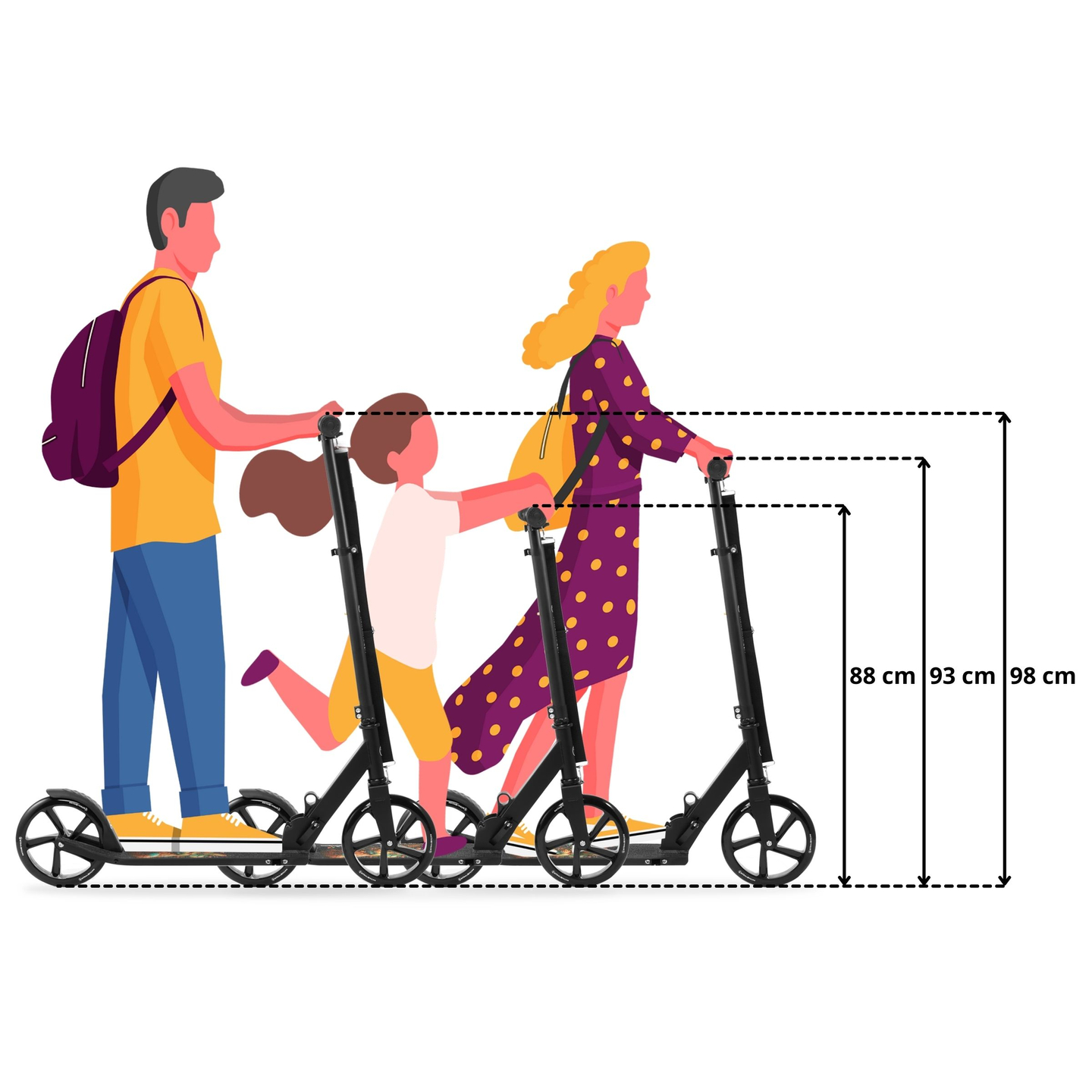 Scooter urbana de duas rodas VIBE Black HyperMotion - 100kg