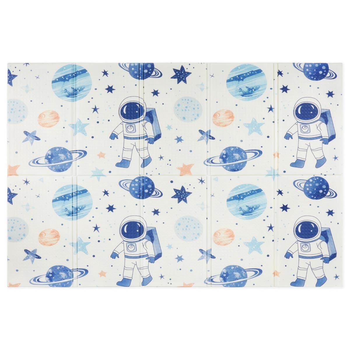 Tapete de espuma dobrável de dupla face 180 x 120 x 1cm - Cosmos/Triângulos geométricos