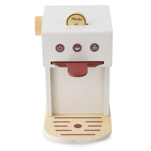 Máquina de café cápsula de madeira - café com acessórios
