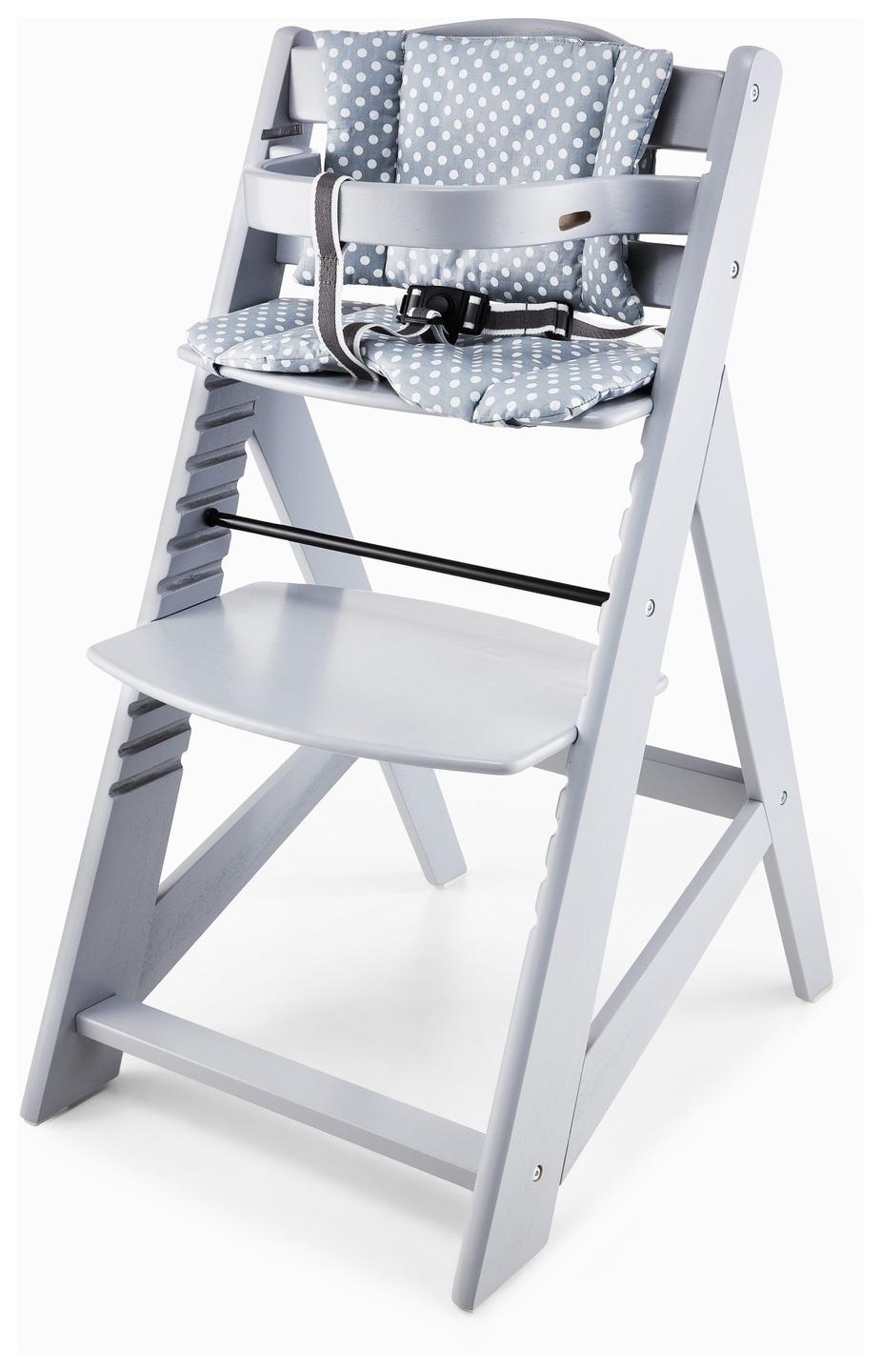 Cadeira de alimentação de madeira Moby-System WOODY - cor cinza