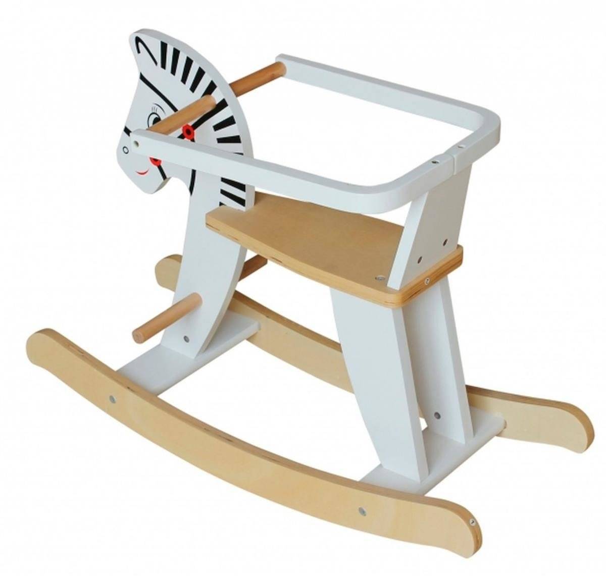 Cavalinho de balanço de madeira com grades K11