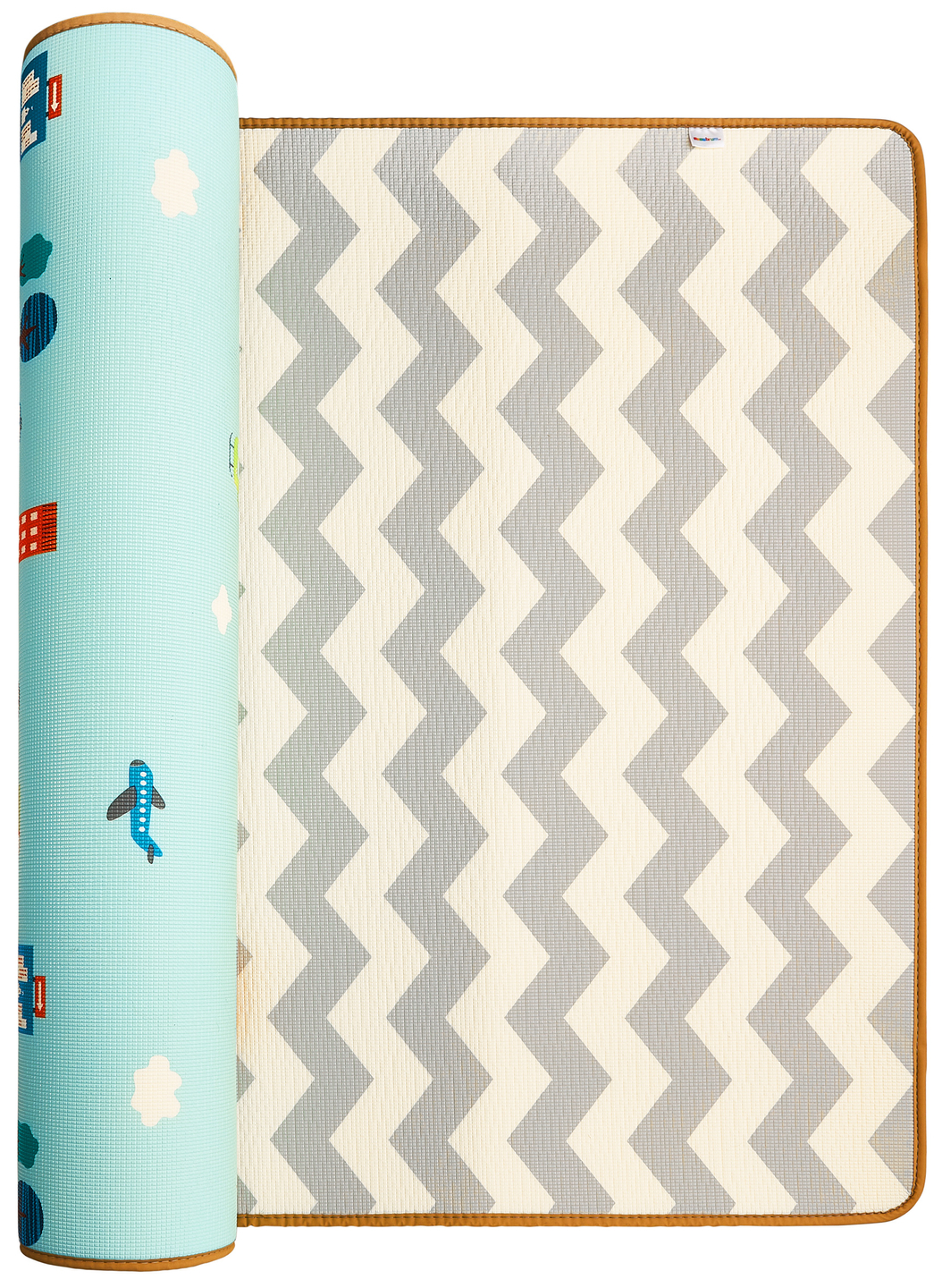 Tapete de espuma XXL dupla face - rolo de 2 CM (estrada e ziguezagues)