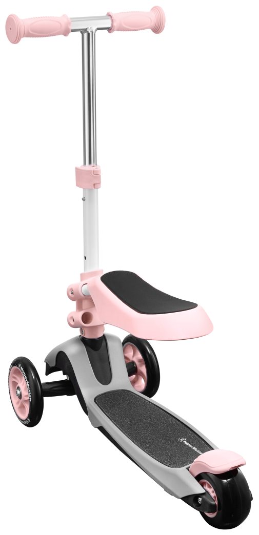 Scooter de equilíbrio de três rodas 3 em 1 HyperMotion - rosa
