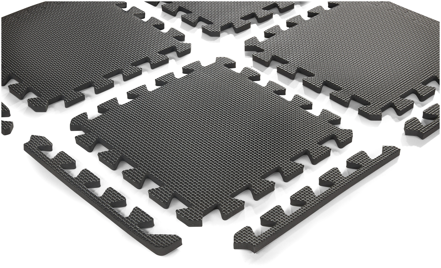 Quebra-cabeça de espuma 12 unid. - tapete educativo de espuma 120 x 90 x 1,2cm com borda - cinza