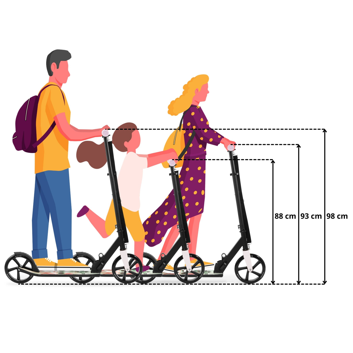 Scooter urbana de duas rodas VIBE Pink HyperMotion - 100 kg