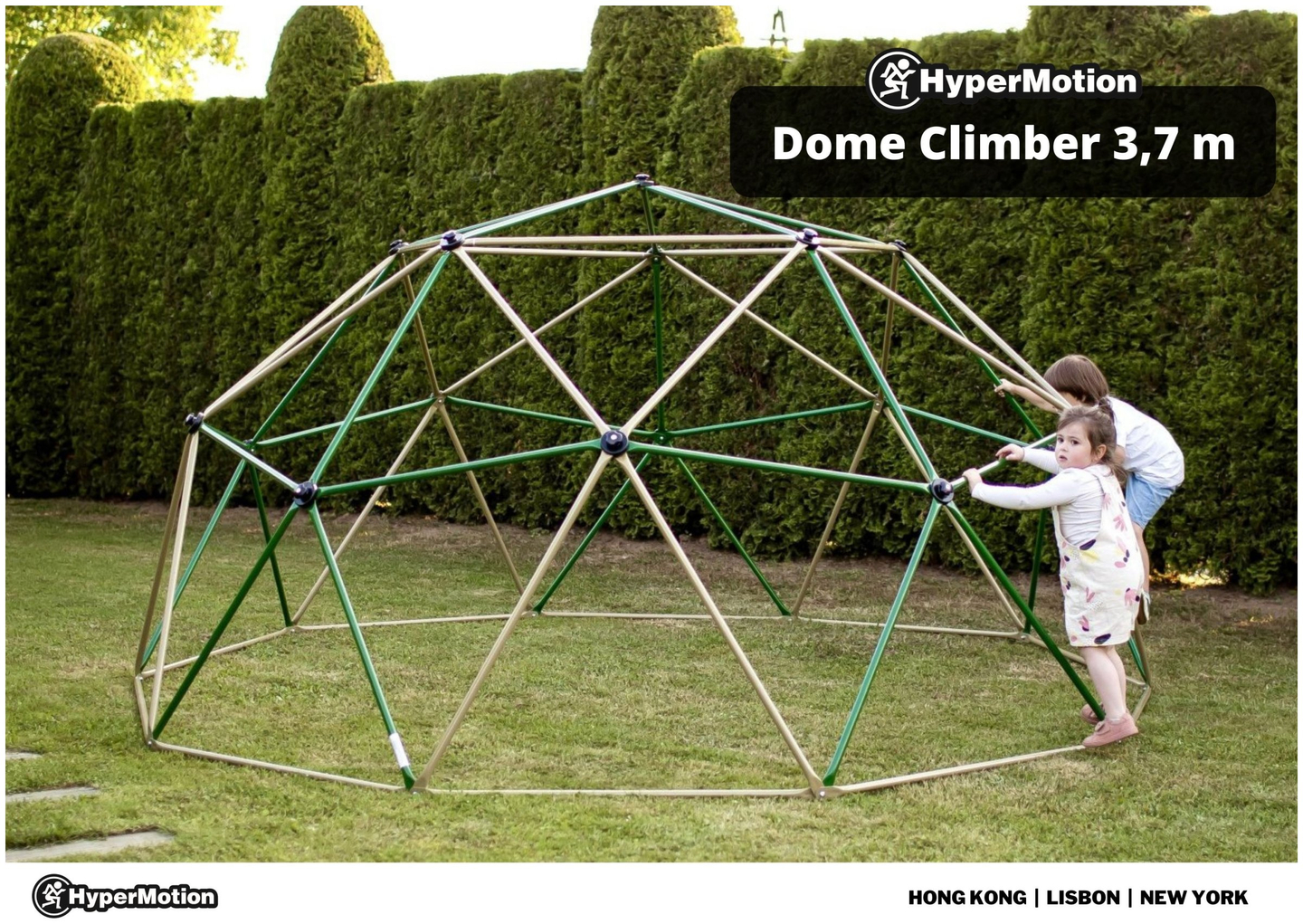 Cúpula de escalada HyperMotion para crianças XXXL, Geodome, playground de jardim, diâmetro: 3,7 m