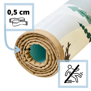 Tapete de espuma dupla face - terra / cidade de conto de fadas - 180x120x0,5cm