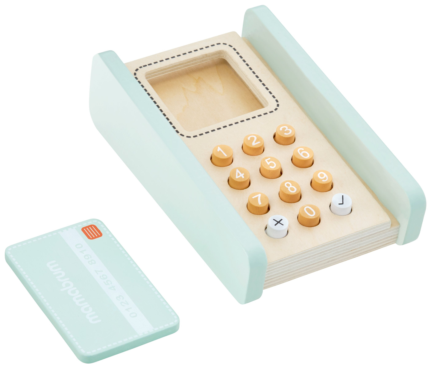 Grande loja de madeira - barraca e teatro 2 em 1 com balança, terminal de pagamento, legumes e frutas