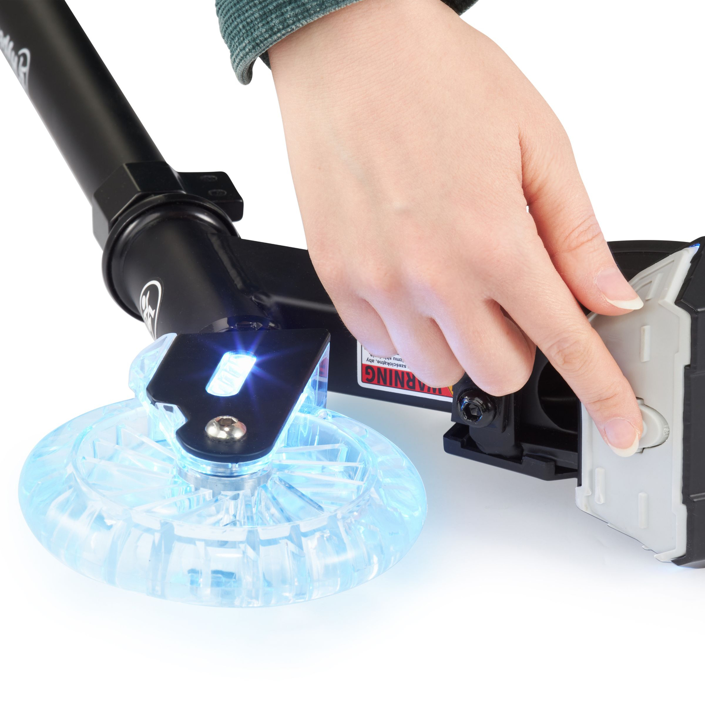 Scooter de duas rodas com iluminação LED, dobrável - Hypermotion Ice Flash