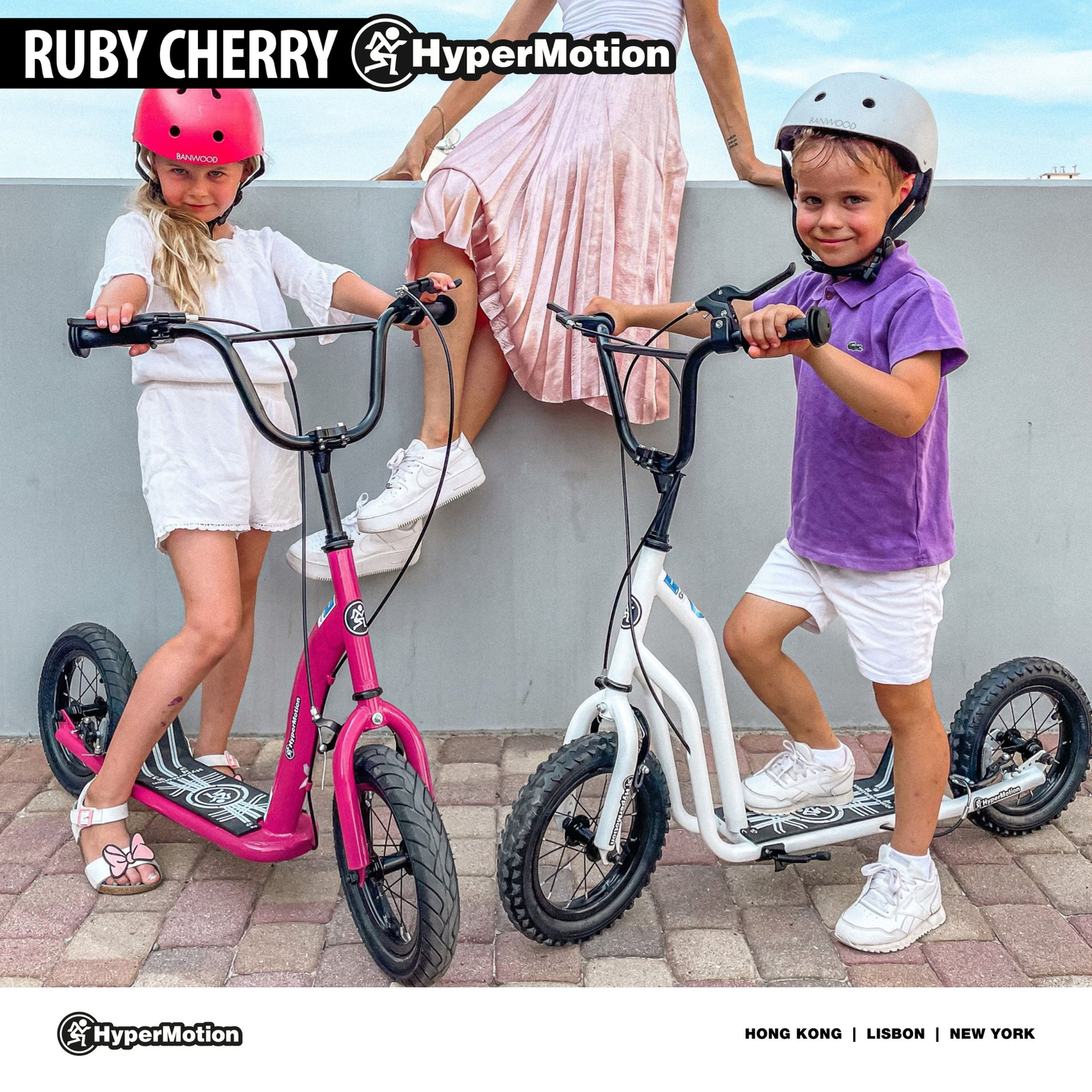 Scooter HyperMotion RUBY 12 (rodas infláveis de 30 cm) - fúcsia/magenta