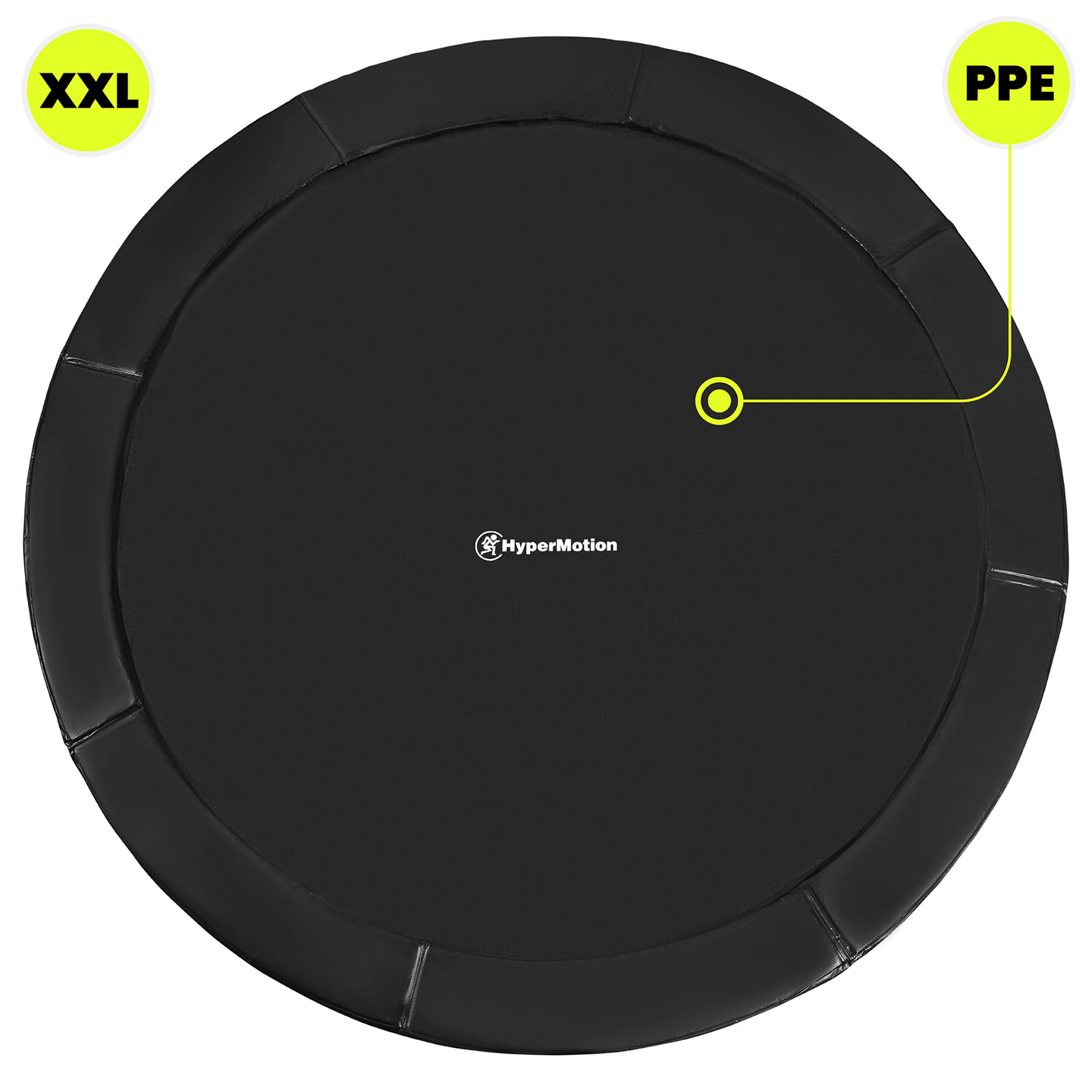 Trampolim de jardim XXL para crianças HyperMotion - 366 cm 12FT - com escada e rede interna - para casa e jardim - 150kg máx.