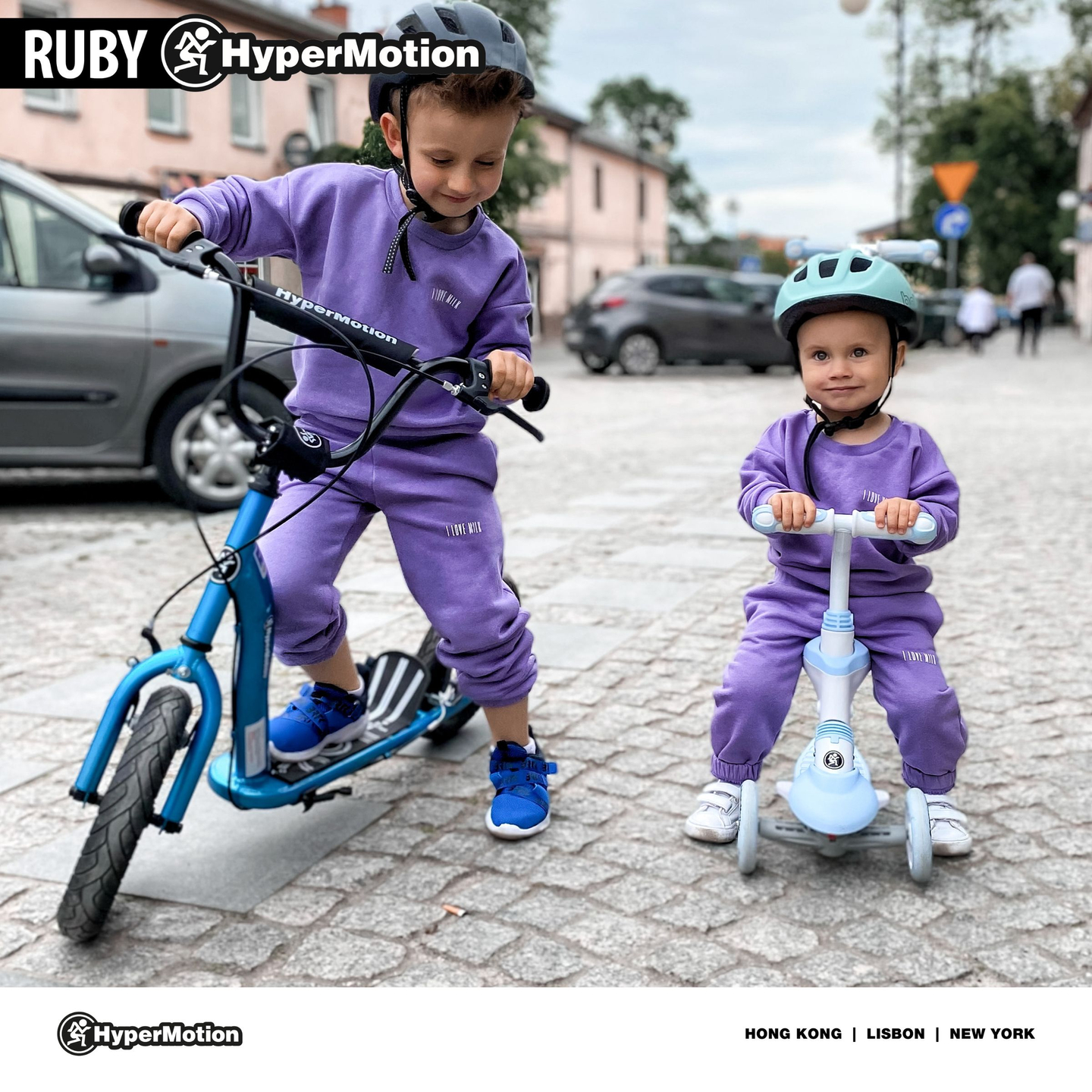 Scooter HyperMotion RUBY 12 (rodas infláveis de 30 cm) - Azul