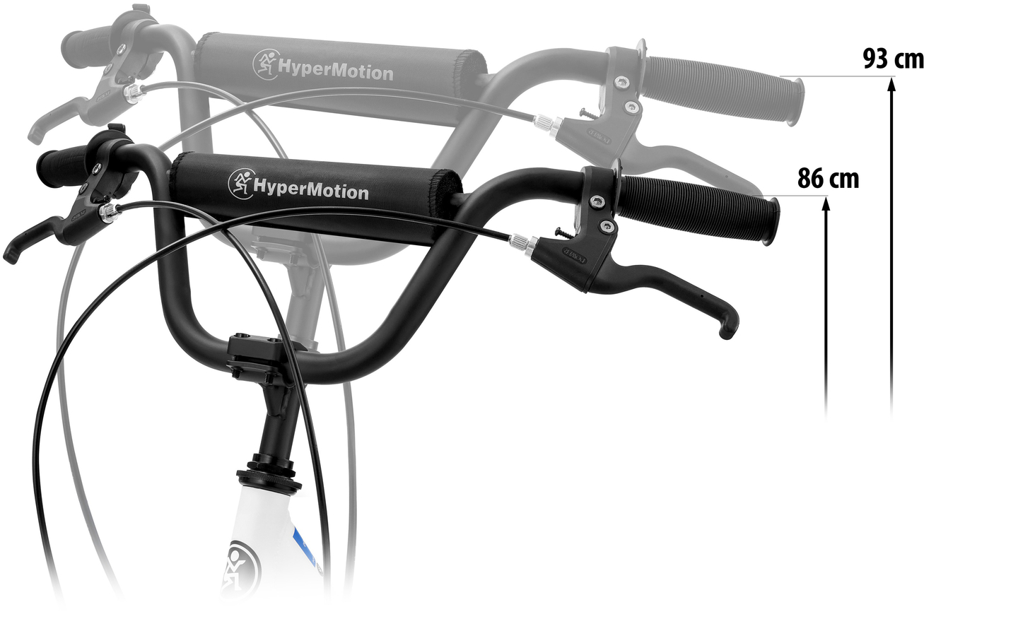 Scooter urbana HyperMotion RIVA com rodas infláveis de 50 cm e 40 cm