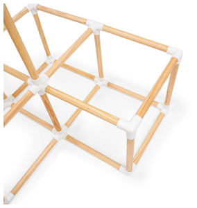 Grande playground doméstico XXL de madeira - escorregador, escada, parede de escalada, cubos de escalada