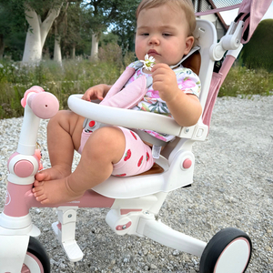 Triciclo multifunções 8em1 TOBI FOREST - cor-de-rosa