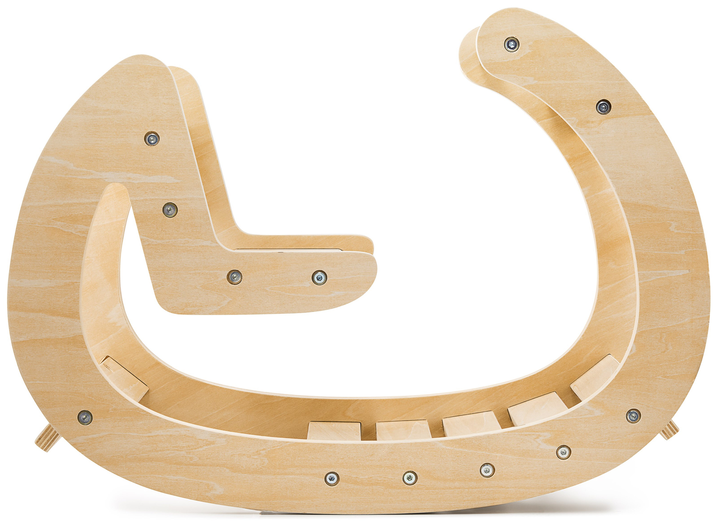 Cadeira de balanço de madeira Montessori - parque infantil - madeira natural - a partir dos 12 meses.