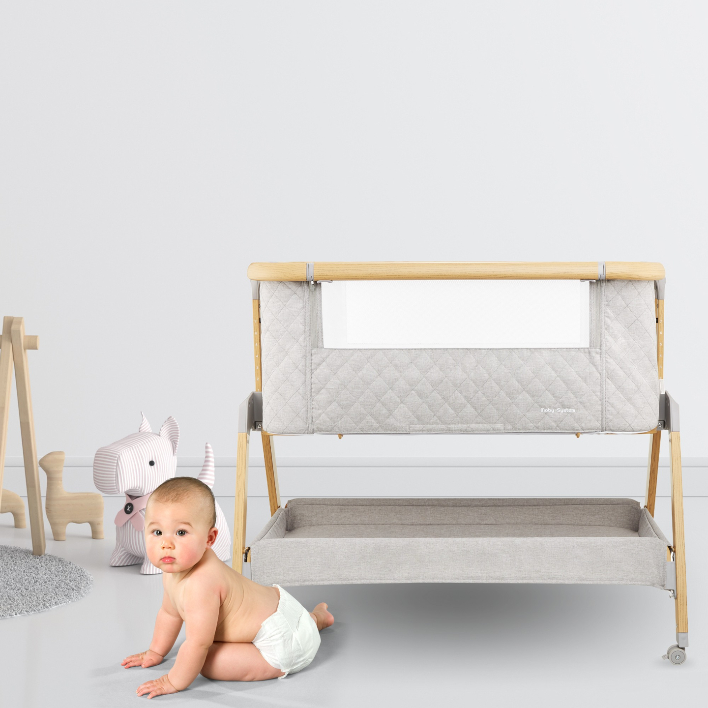Cama extra, berço de viagem independente 3 em 1 - Moby-System DREEMY